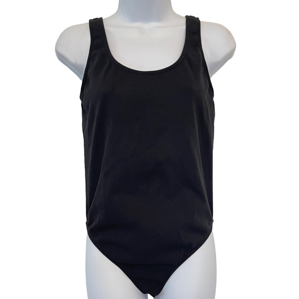 Prego brand black one piece swimsuit in size small